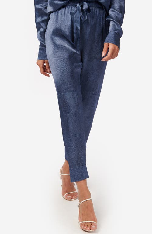 Cami Nyc Gramercy Drawstring Silk Pants In Raw Denim