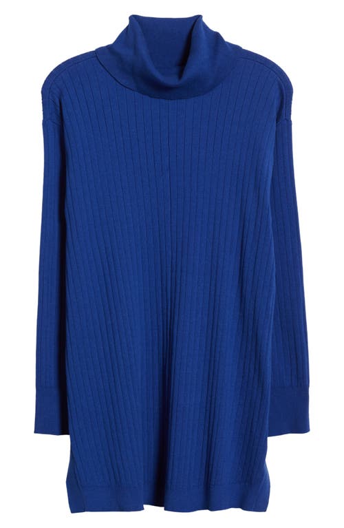 Jones New York Turtleneck Rib Tunic Top In Sapphire