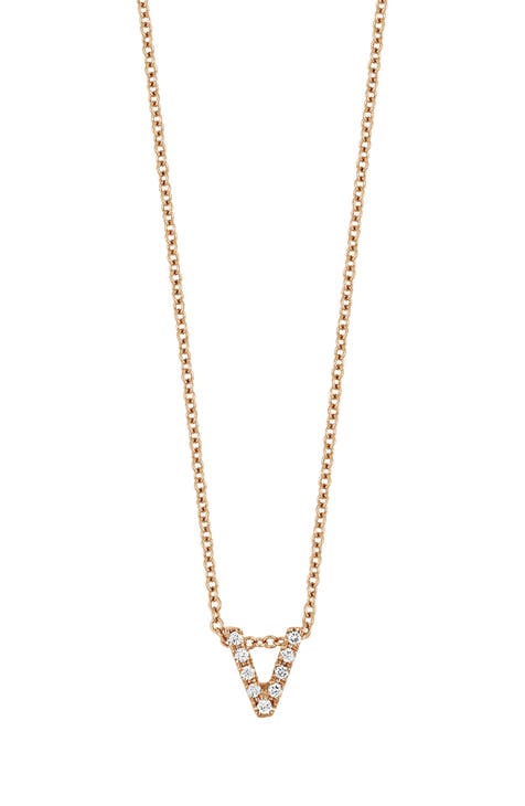 18k Gold Pavé Diamond Initial Pendant Necklace (Nordstrom Exclusive)