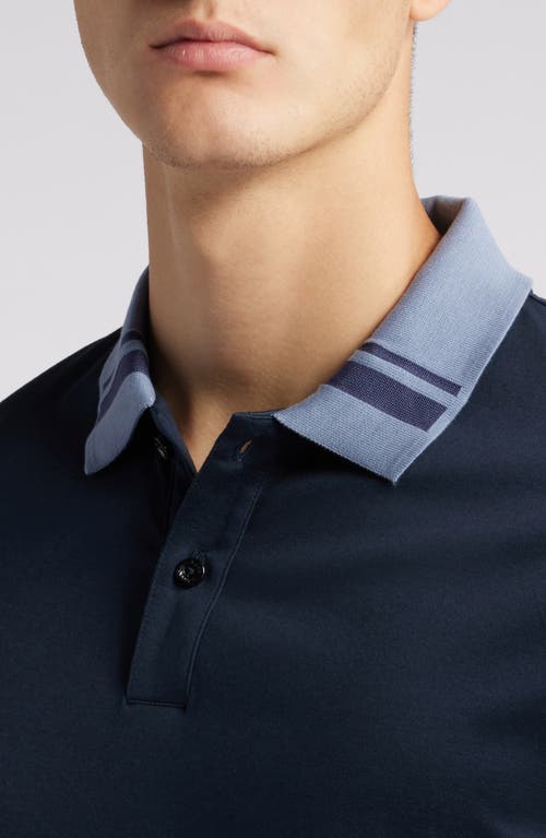 Shop Hugo Boss Boss Phillipson Slim Fit Polo In Dark Blue