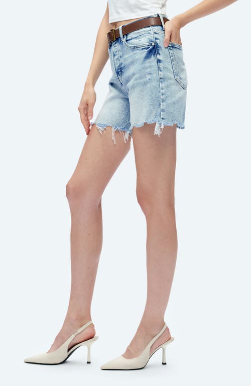 Shop Bayeas Bella Distressed Cutoff Denim Shorts In Sky Light