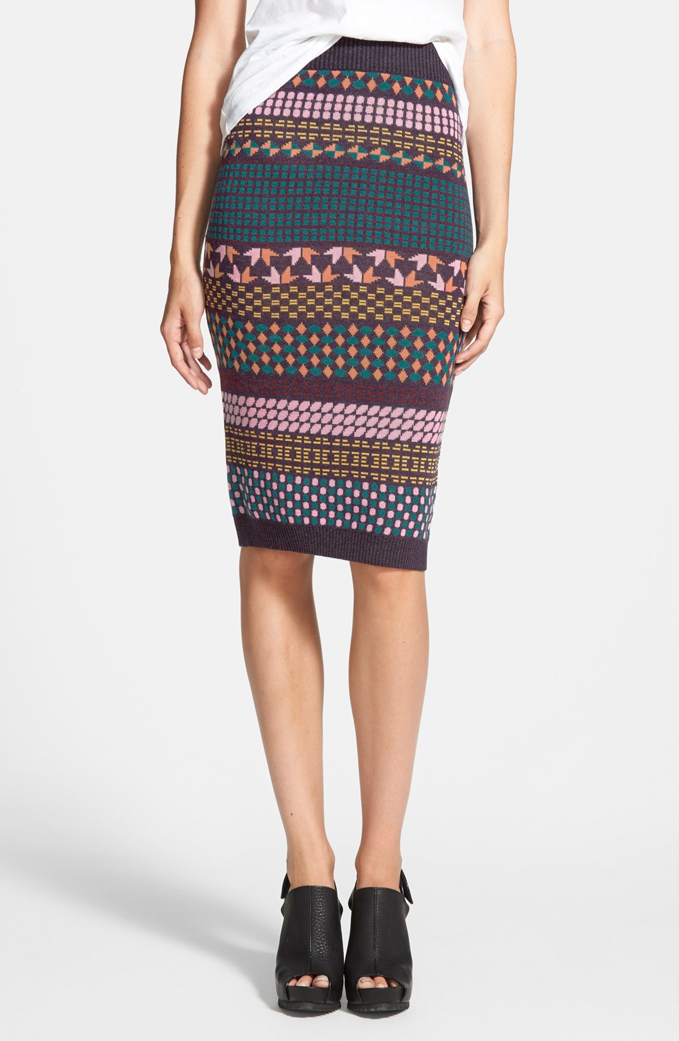 re:named Sweater Print Pencil Skirt | Nordstrom
