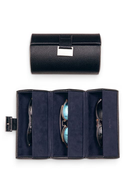 Bey-berk Leather Travel Sunglasses Roll In Multi Color