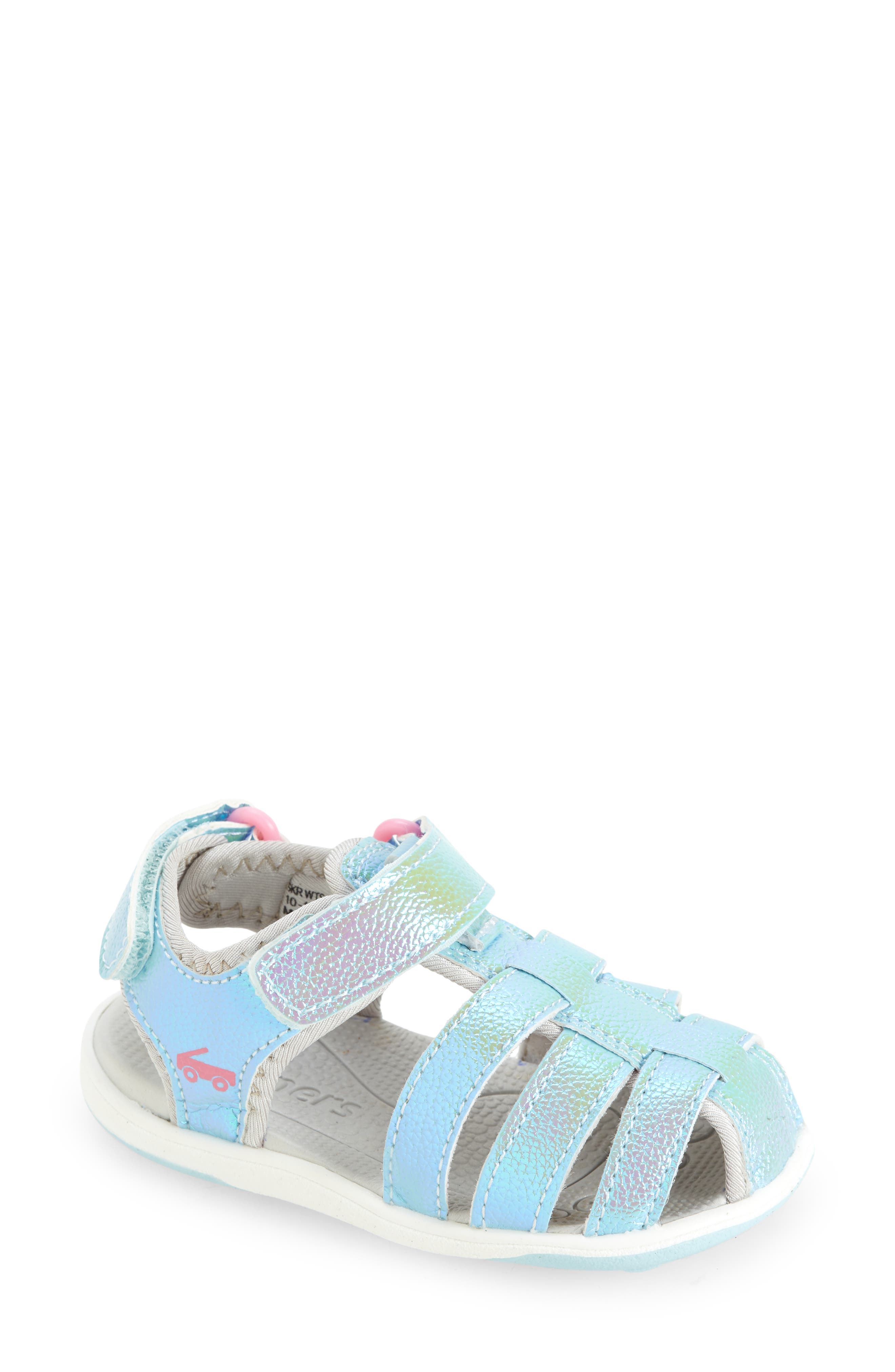 8 9 See Kai Run Paley II Toddler Girl Slip-on Sandal Silvr/Purpl US Size 6 7 