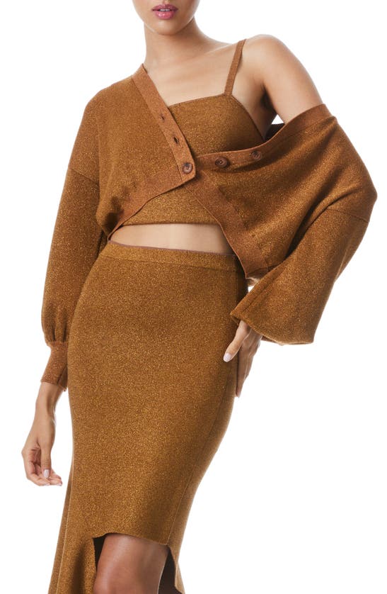 Alice And Olivia Alice + Olivia Cardigans In Bronze