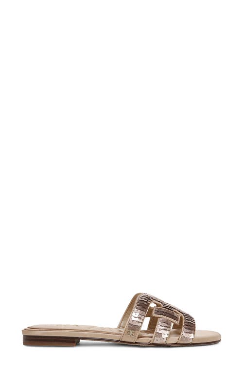 Sam Edelman Bay Glamour Slide Sandal Molten Gold Fabric In Molten Gold