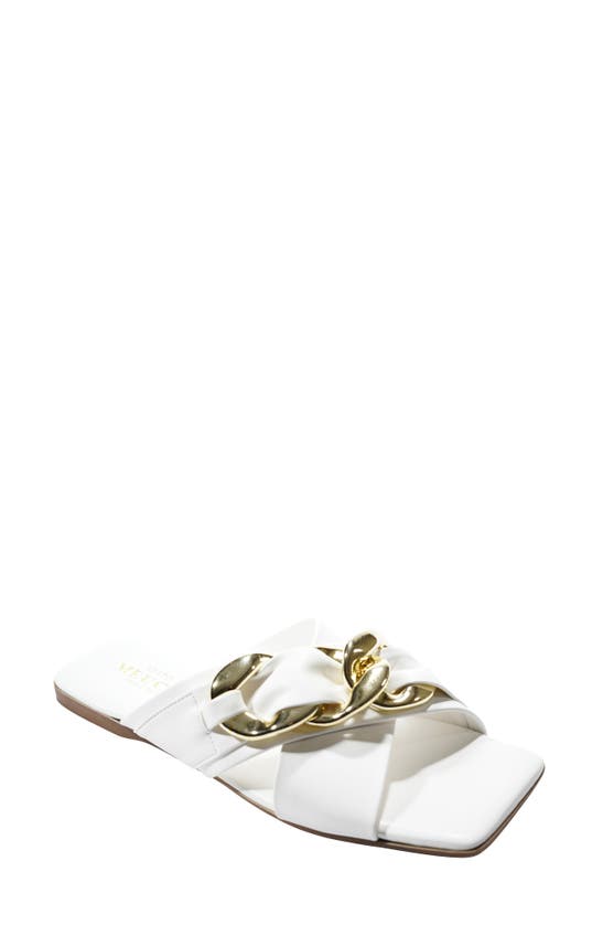 Sesto Meucci Valeda Slide Sandal In White Supersaudi | ModeSens