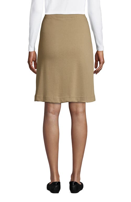 Shop Lands' End Knit Skort In Khaki