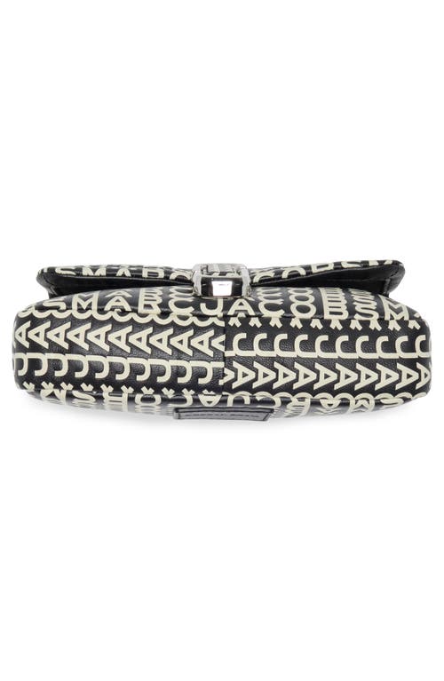 Marc Jacobs The Monogram Leather J Marc Mini Bag In Black/white