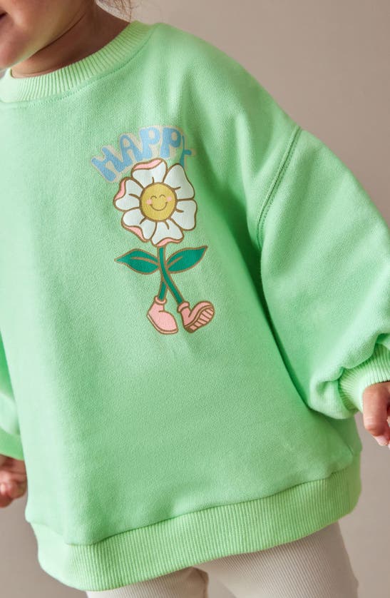 Shop Next Kids' Crewneck Graphic Sweatshirt In Green