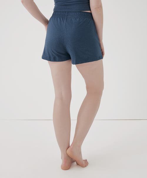 Pact Organic Cool Stretch Lounge Short In French Navy Heather