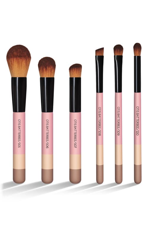 6-Piece Total Face Makeup Brush Set in Pink