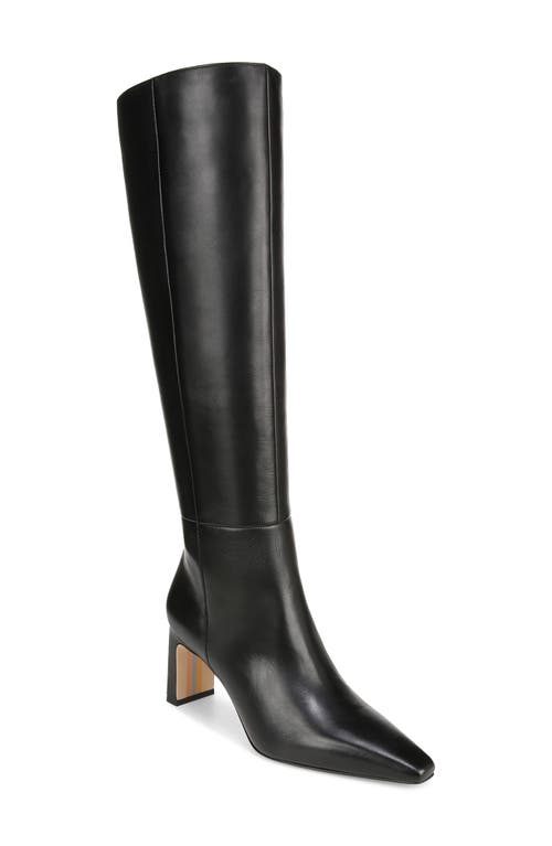 Sylvia Knee High Boot in Black Leather