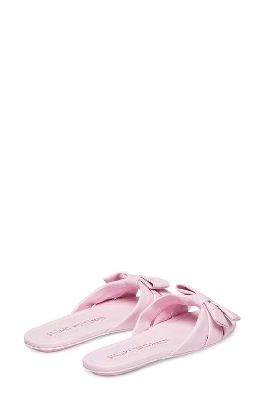Shop Stuart Weitzman Sofia Bow Slide Sandal In Blossom