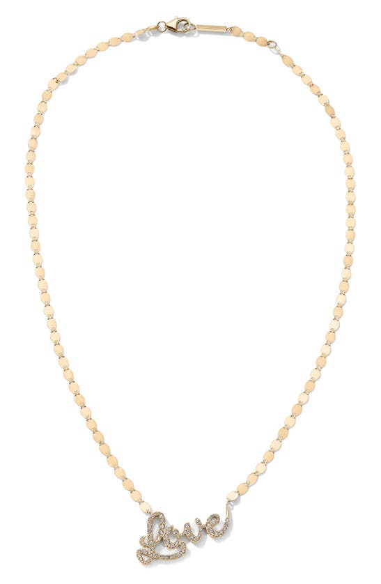 Shop Lana Diamond Love Pendant Necklace In Yellow Gold