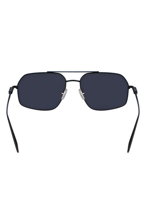 Ferragamo Prisma 58mm Navigator Sunglasses In Matte Black