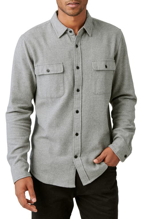 Lucky Brand Cloud Flannel Workwear Button-Up Shirt in Heather Grey