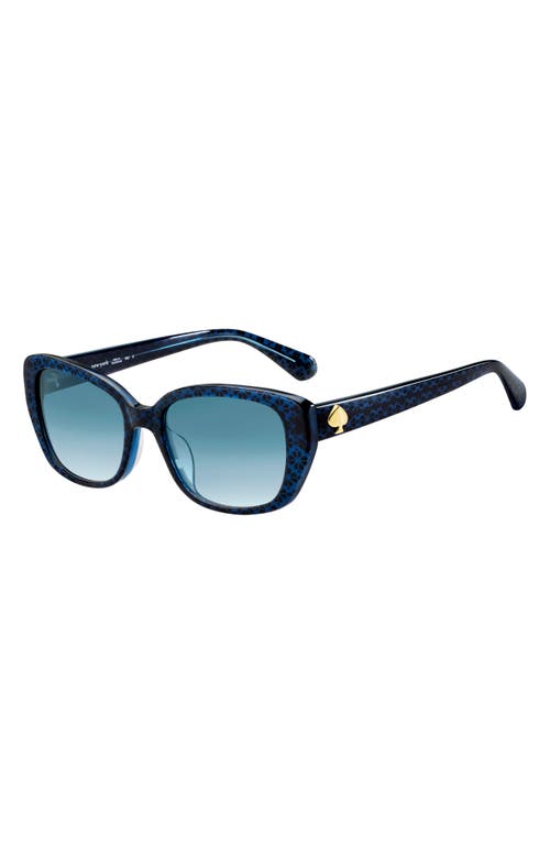 Kate Spade New York Kenzie 53mm Rectangle Sunglasses In Blue/dark Fuschia Ms