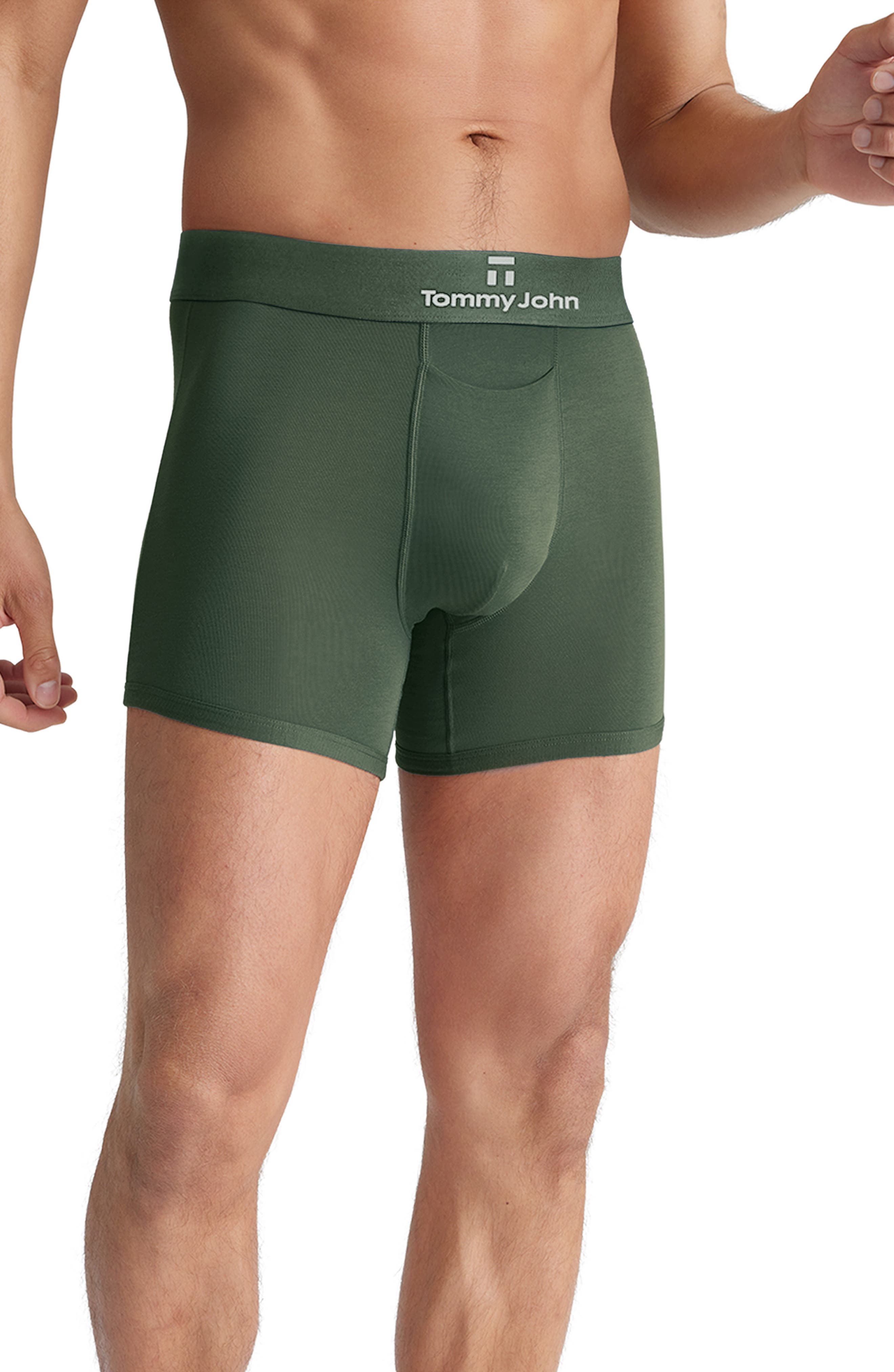 Tommy John Second Skin Boxer Briefs in Dark Olive 