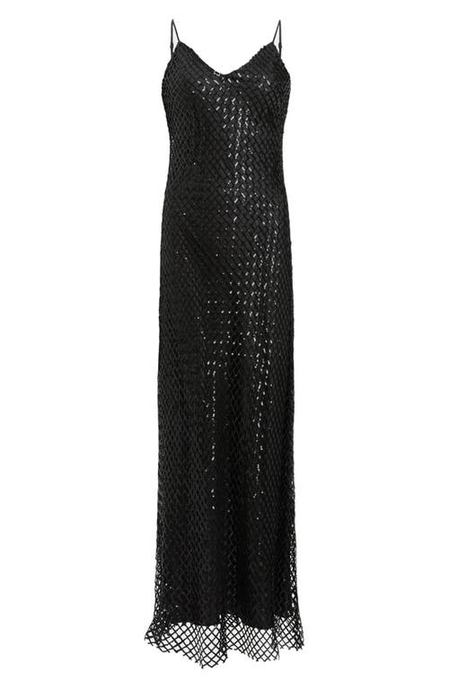 Shop Allsaints Chantelle Sequin Slipdress In Black