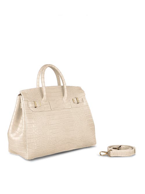 Teddy Blake Gigi Croco Gold 13" In Cream