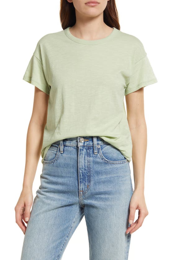 Madewell Whisper Cotton Crewneck T-shirt In Sun Faded Mint