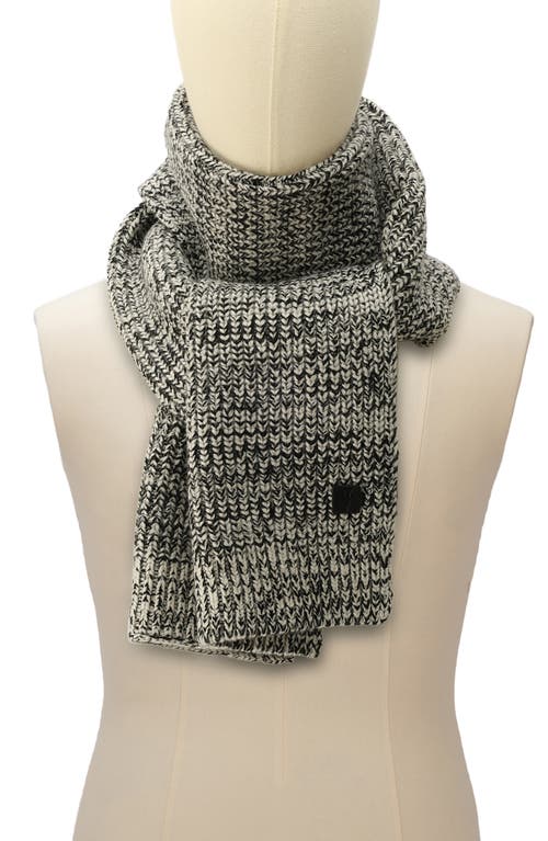 Shop Allsaints Marled Wool Scarf In Chalk/black