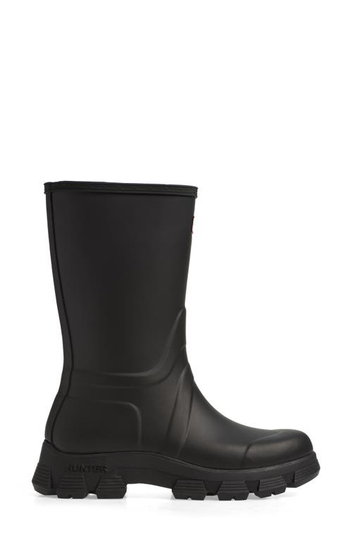 Hunter Micah Lug Sole Waterproof Rain Boot In Black
