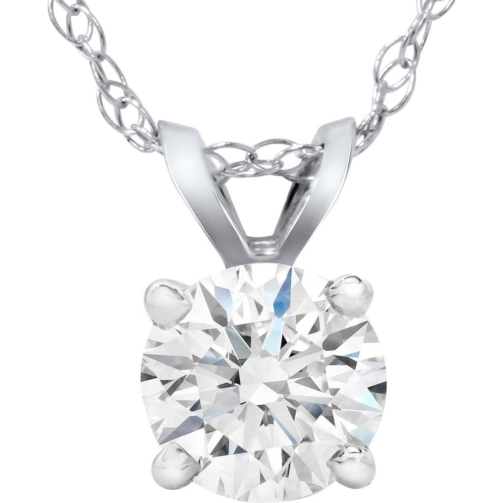 Bliss Diamond 1 1/4ct Lab Grown Diamond Round Solitaire Pendant 14k Gold In 14k White Gold