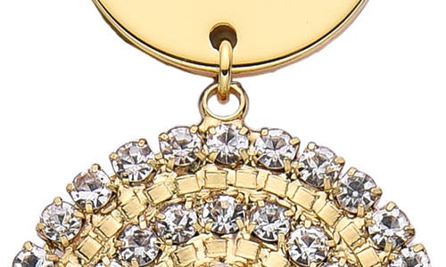 Eye Candy Los Angeles Marie Imitation Pearl & Crystal Fringe Drop Earrings In Gold