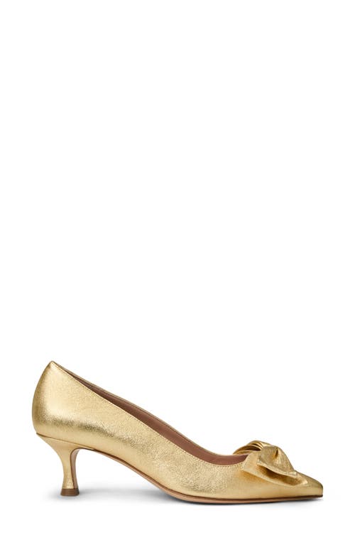 Bruno Magli Nadia Pointed Toe Kitten Heel Pump In Gold Metallic