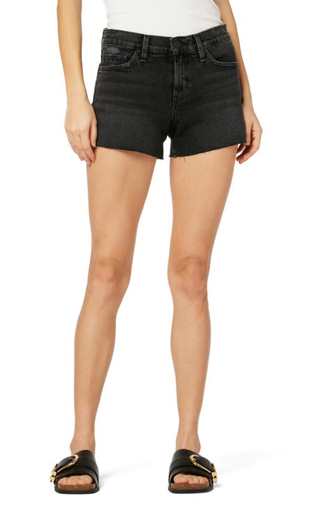 Dion High Waist Hot Pant Shorts in Black