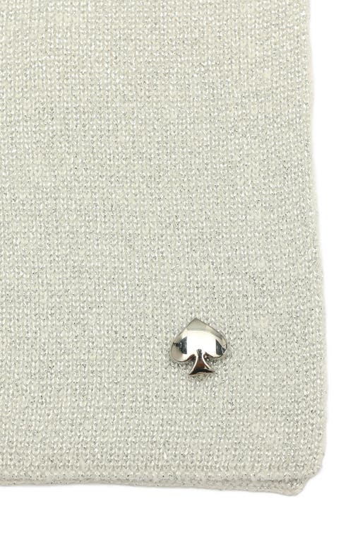 Shop Kate Spade New York Metallic Spade Scarf In Silver