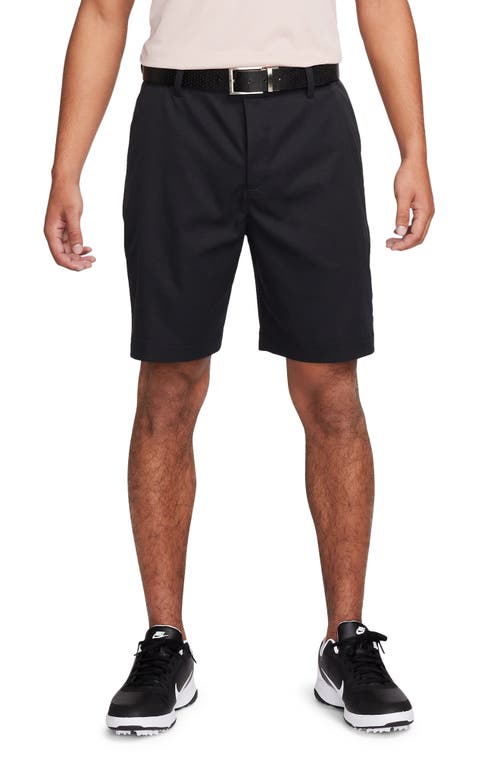 Nike Golf Dri-fit 8-inch Water Repellent Chino Golf Shorts In Black/black