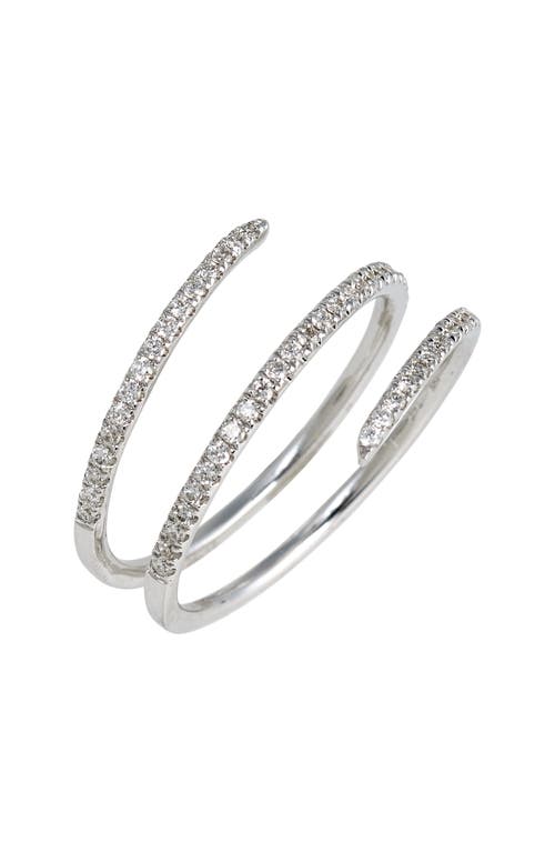 Bony Levy Diamond Coil Ring in White Gold at Nordstrom, Size 7