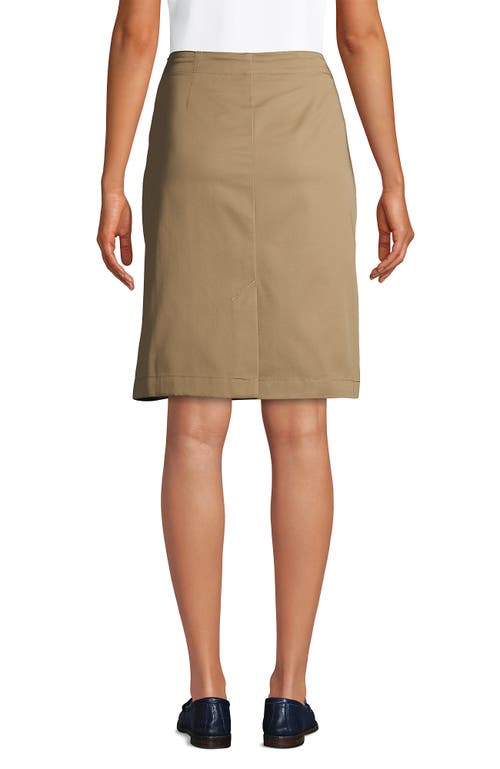 Lands' End School Uniform Young Blend Chino Skort Top Of Knee In Khaki