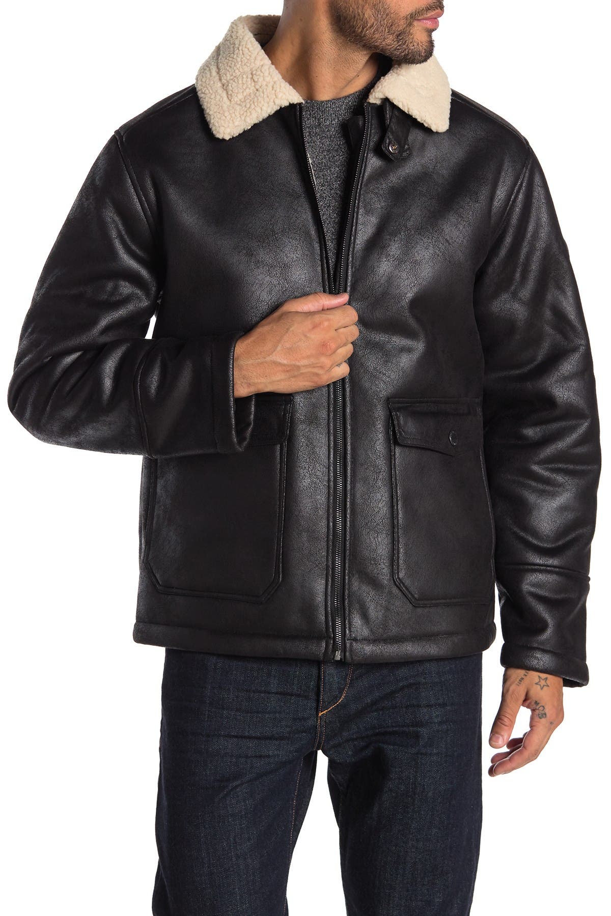 ben sherman leather jacket