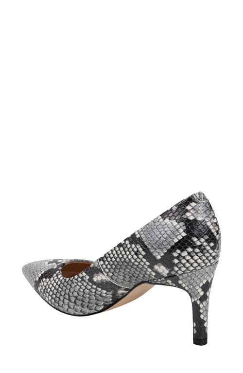 Marc Fisher Ltd Genni Pointed Toe Pump In Light Natural Snake Embossed