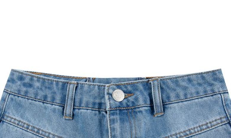 Shop Truce Kids' Distressed Denim Shorts In Med Stone