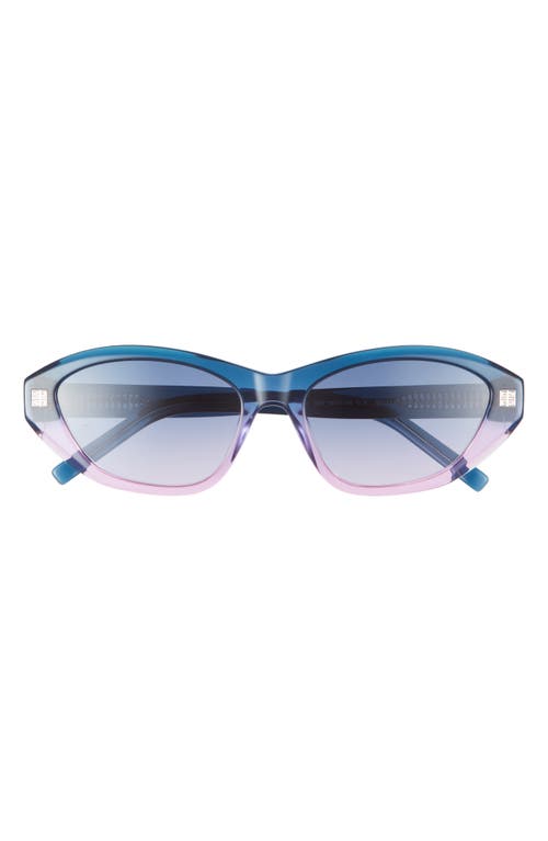 Shop Givenchy Gv Day Cat Eye Sunglasses In Blue/other/gradient Blue