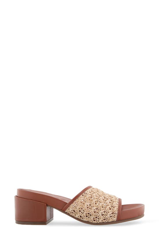 Shop Aerosoles Clark Raffia Block Heel Sandal In Natural Raffia