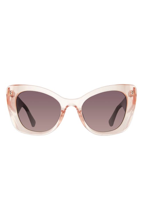 Kurt Geiger London 52mm Gradient Cat Eye Sunglasses In Light Pink/azure Gradient