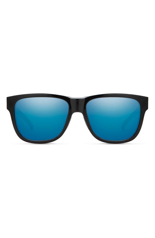Lowdown Slim 2 53mm ChromaPop Polarized Square Sunglasses in Black /Blue Mirror