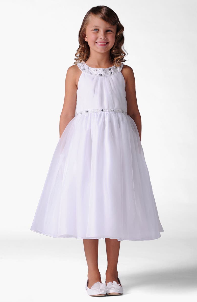 Us Angels Jewel Neck Dress (Little Girls & Big Girls) | Nordstrom