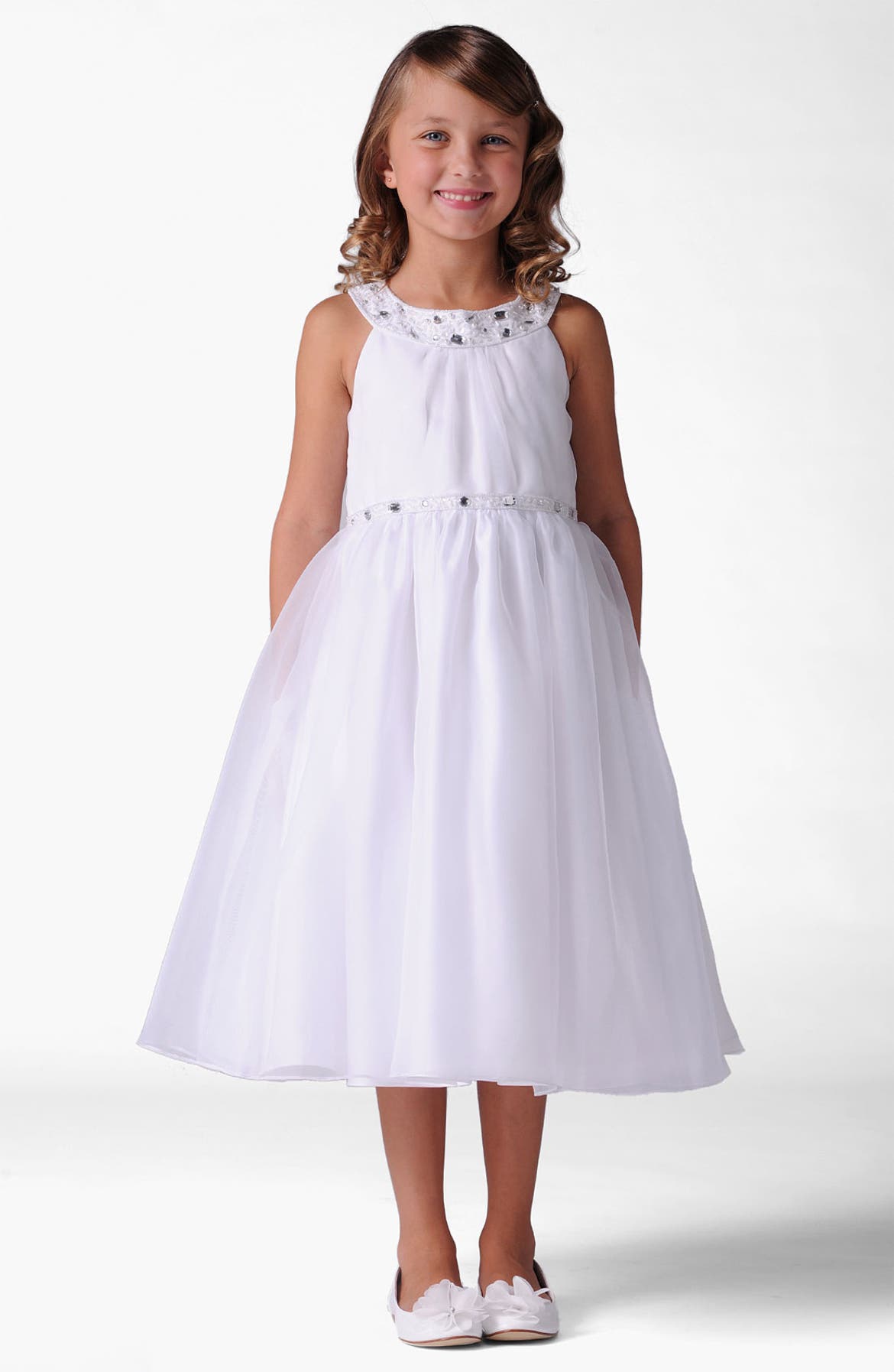 Us Angels Jewel Neck Dress (Little Girls & Big Girls) | Nordstrom