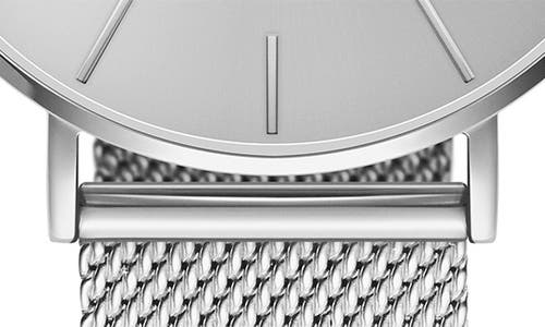 Shop Daniel Wellington Petite Evergold Mesh Strap Watch, 36mm In Silver