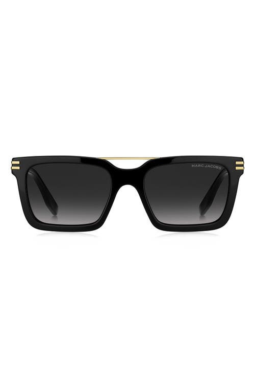 Marc Jacobs 54mm Gradient Rectangular Sunglasses In Black