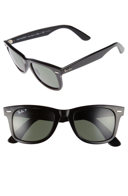 Ray-Ban 50mm Wayfarer Ease Polarized Sunglasses in Black at Nordstrom