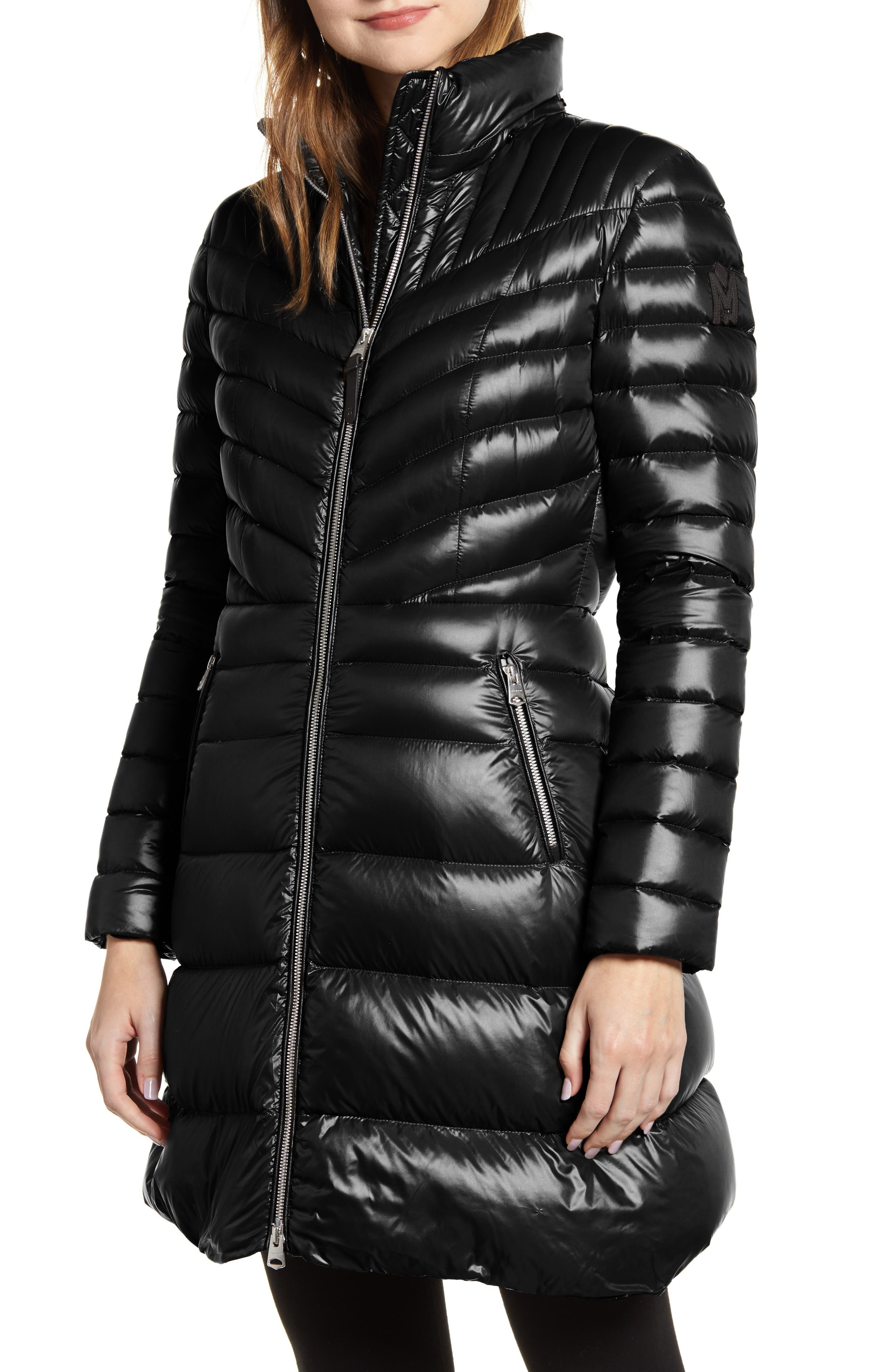 mackage lara hooded quilted down coat