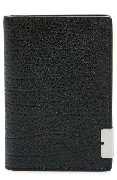 burberry B Cut Leather Bifold Card Holder in Black at Nordstrom